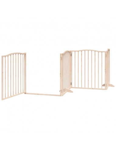 Cancello per Cani Pieghevole 6 Pannelli 480 cm Legno di Pioppo