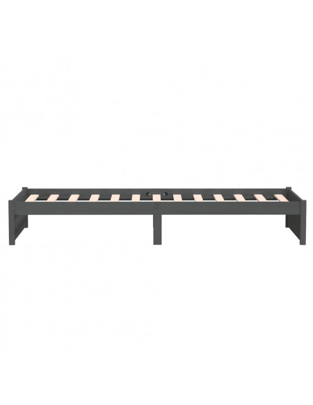 Giroletto in Legno Massello Grigio 75x190 cm Small Single