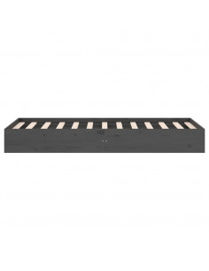 Giroletto in Legno Massello Grigio 75x190 cm Small Single