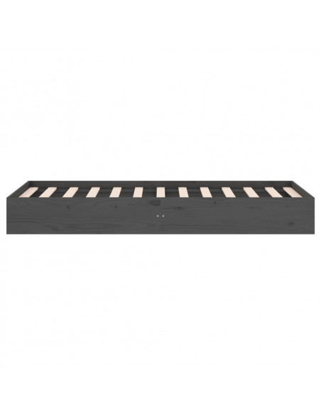 Giroletto in Legno Massello Grigio 75x190 cm Small Single