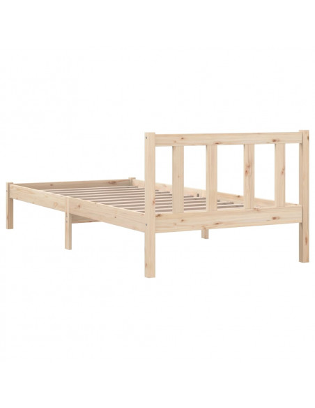 Giroletto in Legno Massello Grigio 75x190 cm Small Single