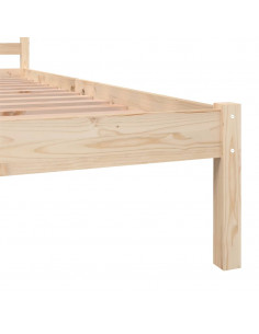 Giroletto in Legno Massello Grigio 75x190 cm Small Single