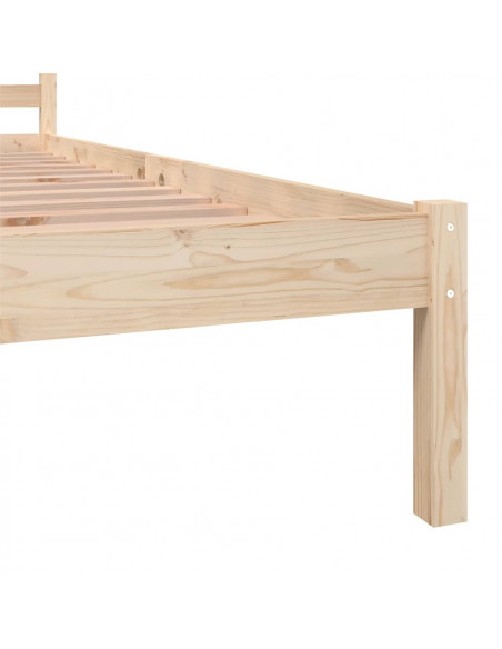 Giroletto in Legno Massello Grigio 75x190 cm Small Single