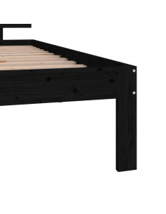 Giroletto in Legno Massello Nero 75x190 cm Small Single