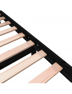 Giroletto in Legno Massello Nero 75x190 cm Small Single