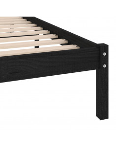 Giroletto in Legno Massello Nero 75x190 cm Small Single