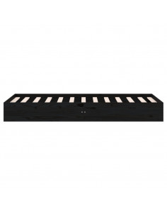 Giroletto in Legno Massello Nero 75x190 cm Small Single