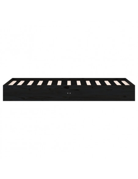 Giroletto in Legno Massello Nero 75x190 cm Small Single