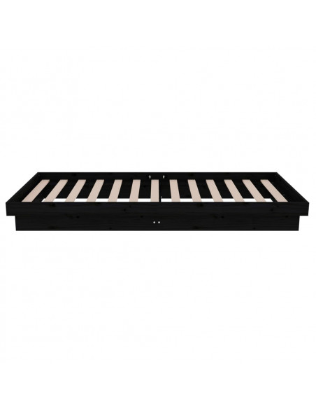 Giroletto in Legno Massello Nero 75x190 cm Small Single