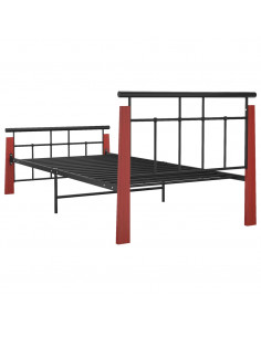 Giroletto in Metallo e Legno Massello di Rovere 90x200 cm