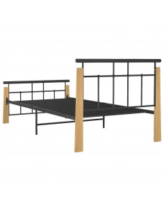 Giroletto in Metallo e Legno Massello di Rovere 90x200 cm