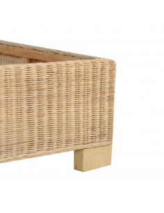 Giroletto Intrecciato a Mano in Vero Rattan 160x200 cm