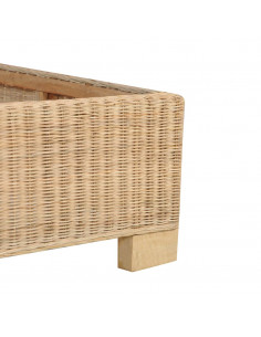 Giroletto Intrecciato a Mano in Vero Rattan 180x200 cm