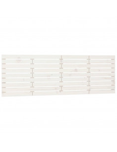 Testiera da Parete Bianca 166x3x63 cm in Legno Massello di Pino 2
