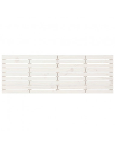 Testiera da Parete Bianca 166x3x63 cm in Legno Massello di Pino