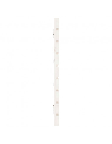 Testiera da Parete Bianca 166x3x63 cm in Legno Massello di Pino