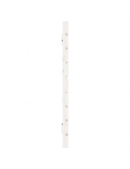 Testiera da Parete Bianca 166x3x63 cm in Legno Massello di Pino