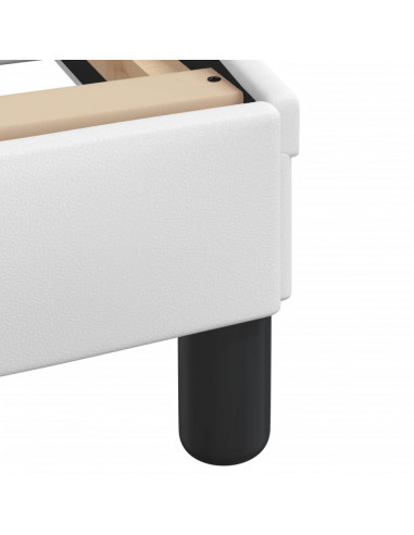 Giroletto con Testiera Bianco 140x200 cm in Similpelle