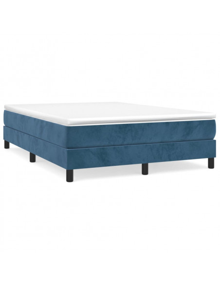 Giroletto a Molle Blu Scuro 140x200 cm in Velluto