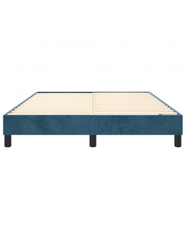 Giroletto a Molle Blu Scuro 140x200 cm in Velluto