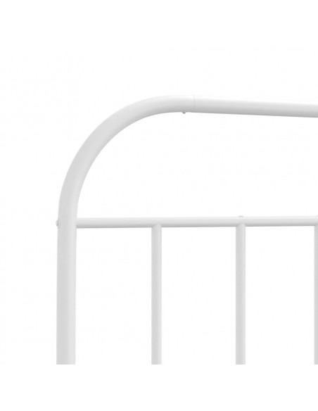 Testiera in Metallo Bianco 120 cm