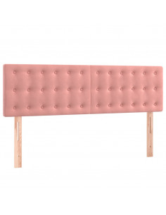 Testiere 2 pz Rosa 72x5x78/88 cm in Velluto 2