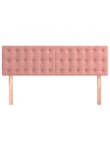 Testiere 2 pz Rosa 72x5x78/88 cm in Velluto