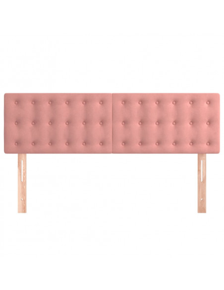 Testiere 2 pz Rosa 72x5x78/88 cm in Velluto