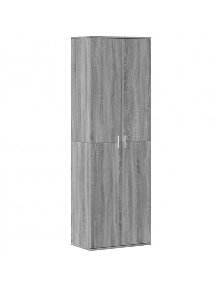 Credenza Grigio Sonoma 60x35x180 cm in Legno Multistrato