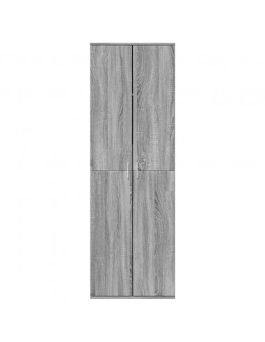 Credenza Grigio Sonoma 60x35x180 cm in Legno Multistrato