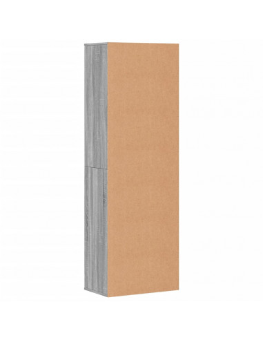 Credenza Grigio Sonoma 60x35x180 cm in Legno Multistrato