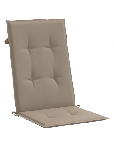 Cuscini per Sedie Alte 2 pz Tortora 120x50x3 cm in Tessuto