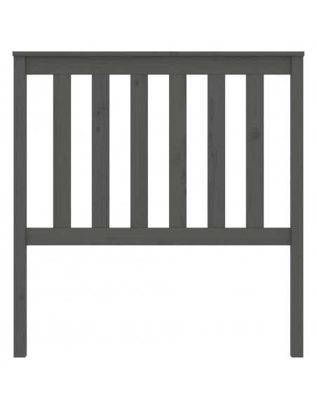 Testiera per Letto Grigia 96x6x101 cm in Legno Massello di Pino