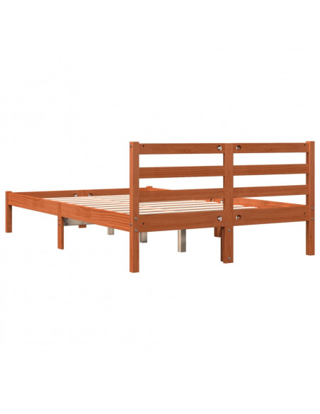 Letto senza Materasso Marrone Cera 120x200 cm in Legno di Pino
