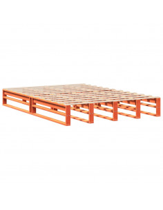 Giroletto Marrone Cera 135x190 cm in Legno Massello di Pino