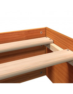 Giroletto Marrone Cera 140x190 cm in Legno Massello di Pino