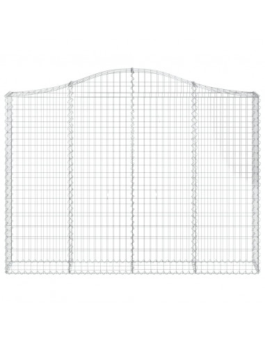 Cesti Gabbioni ad Arco 2 pz 200x30x140/160 cm Ferro Zincato