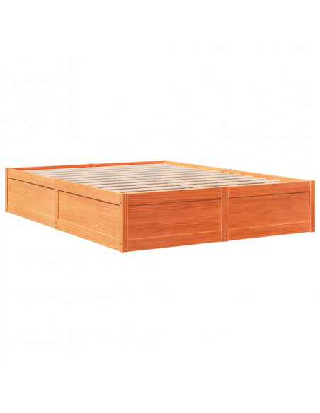Giroletto Marrone Cera 140x200 cm in Legno Massello di Pino