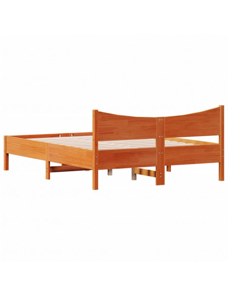 Giroletto Marrone Cera 140x200 cm in Legno Massello di Pino