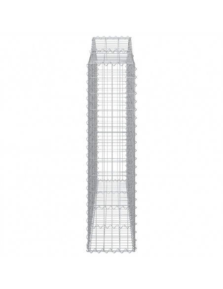 Cesti Gabbioni ad Arco 20 pz 200x30x120/140 cm Ferro Zincato