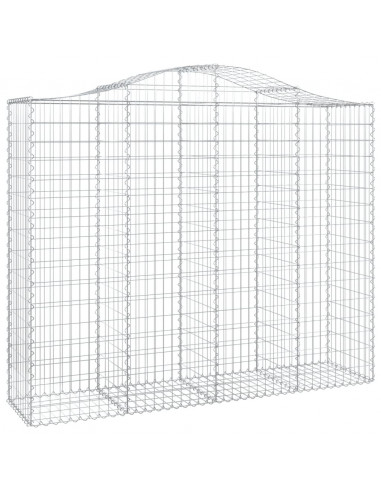 Cesti Gabbioni ad Arco 13 pz 200x50x160/180 cm Ferro Zincato