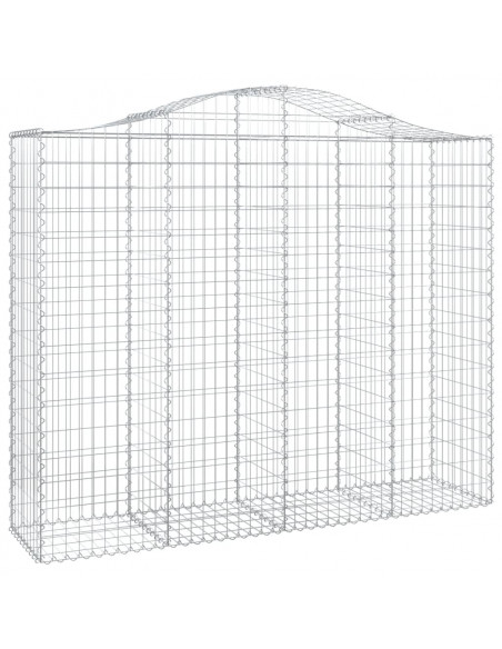 Cesti Gabbioni ad Arco 13 pz 200x50x160/180 cm Ferro Zincato