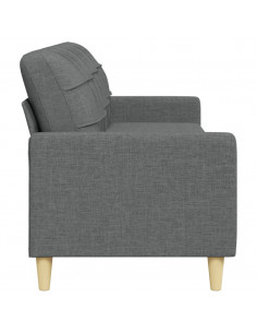 Divano a 3 Posti Grigio Scuro 210 cm in Tessuto