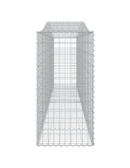 Cesti Gabbioni ad Arco 15 pz 400x50x100/120 cm Ferro Zincato
