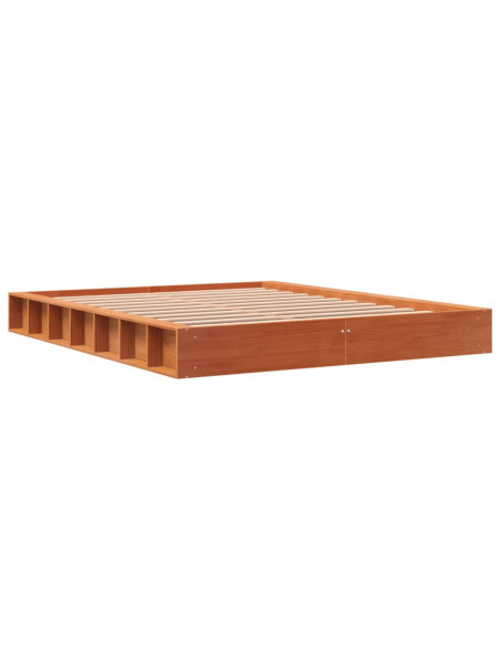 Giroletto Marrone Cera 160x200 cm in Legno Massello di Pino