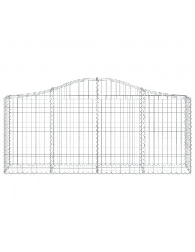 Cesti Gabbioni ad Arco 3 pz 200x30x80/100 cm Ferro Zincato