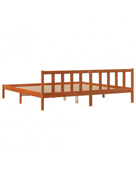 Giroletto Marrone Cera 180x200 cm in Legno Massello di Pino