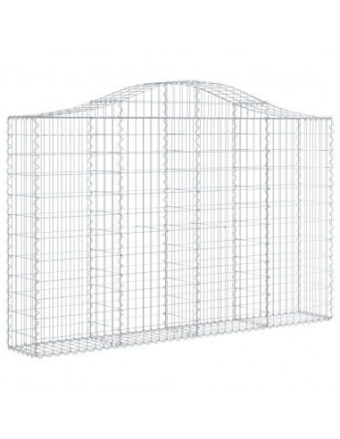 Cesti Gabbioni ad Arco 3 pz 200x30x120/140 cm Ferro Zincato