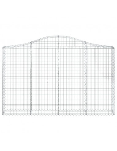 Cesti Gabbioni ad Arco 3 pz 200x30x120/140 cm Ferro Zincato