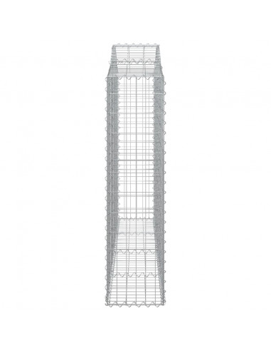 Cesti Gabbioni ad Arco 3 pz 200x30x120/140 cm Ferro Zincato